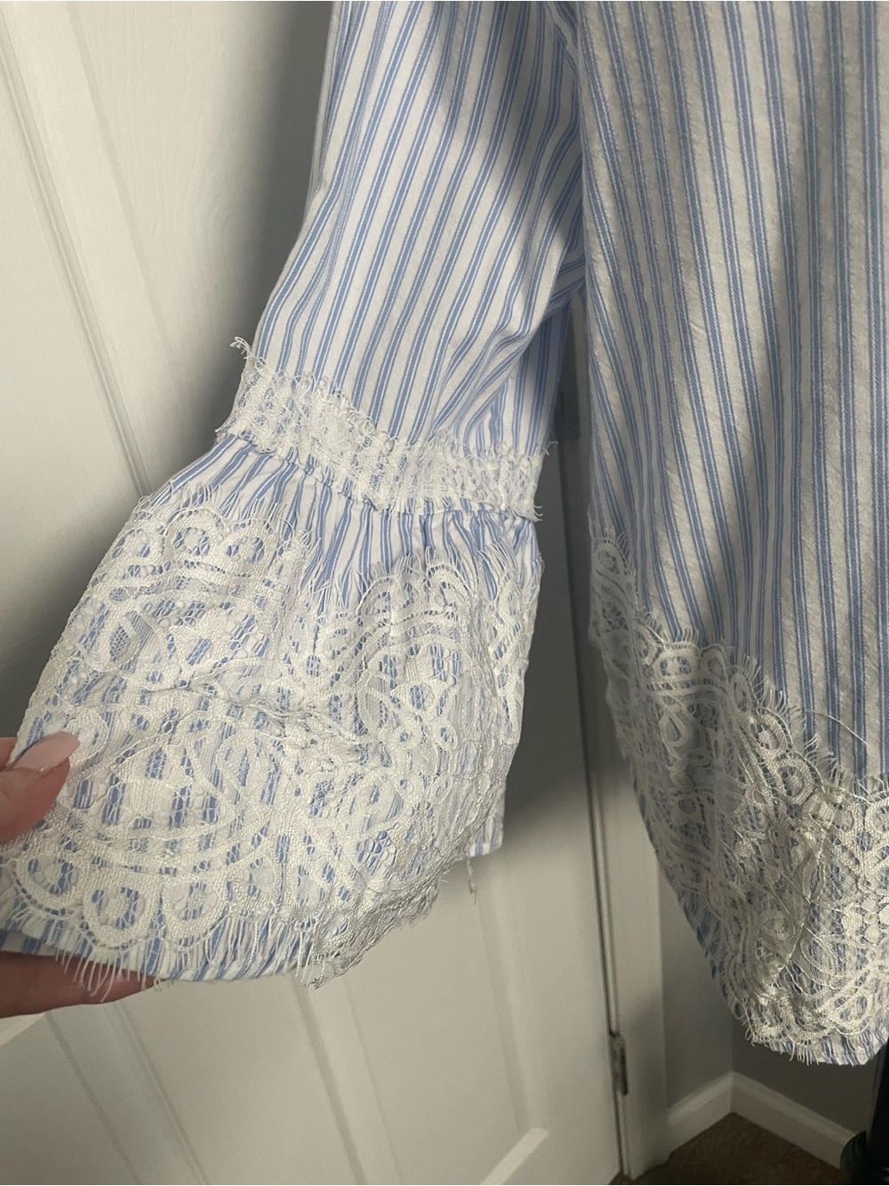 Zara Striped Poplin Shirt - Picture 5 of 8